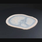 Zombie bite 2.0 prosthetic in vanilla shade on a black turntable, slowly rotating. 