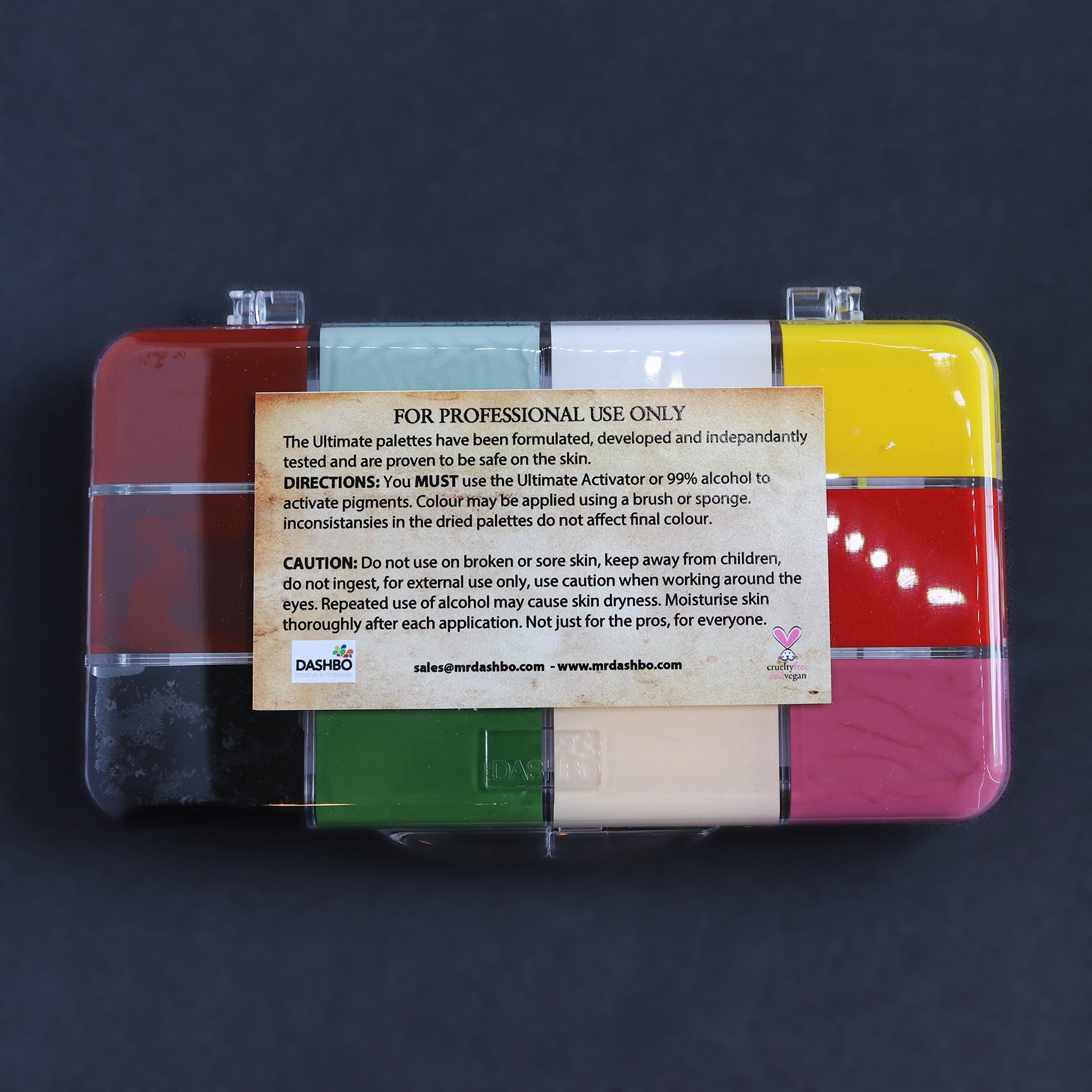 Essentials Alcohol-activated Paint Palette from the bottom.