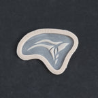 Anubis Mark - Silicone makeup prosthetic in vanilla shade on a black surface