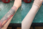 Arm with a silicone patch in vanilla shade