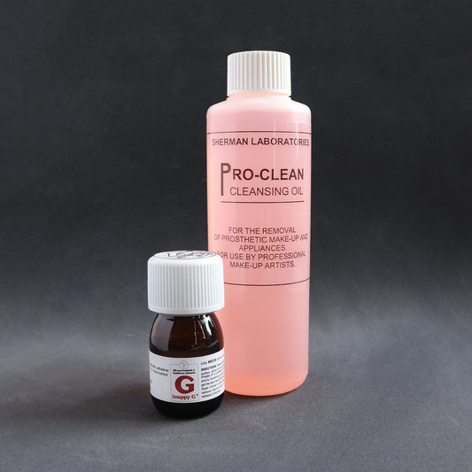 Bottle of Snappy G II and ProClean remover (Silicone adhesive)