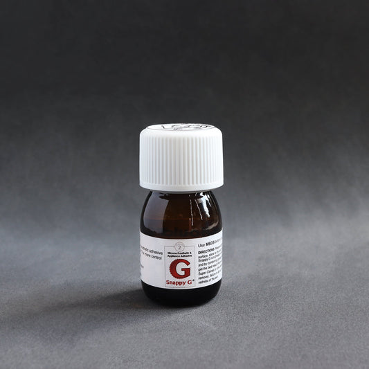 Bottle of Snappy G II (Silicone adhesive)
