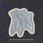 Superficial Cranial Veins C - Silicone makeup prosthetic in vanilla shade on a black surface with a ruler